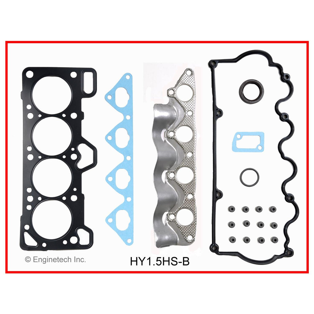 Enginetech Hyundai HY1.5HS-B Engine Cylinder Head Gasket Set for Hyundai Scoupe and Accent