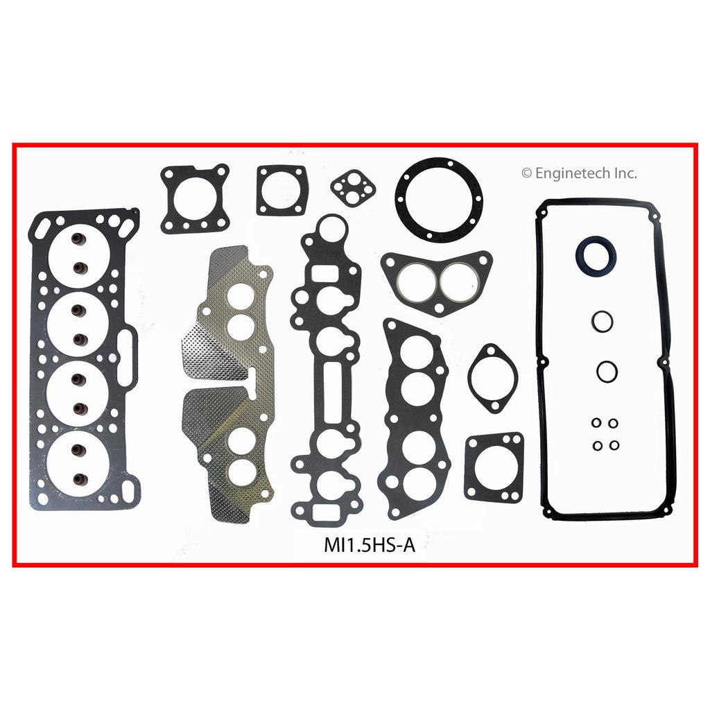 Enginetech Engine Full Gasket Set for Hyundai and Mitsubishi Vehicles (Part HY1.5K-1)
