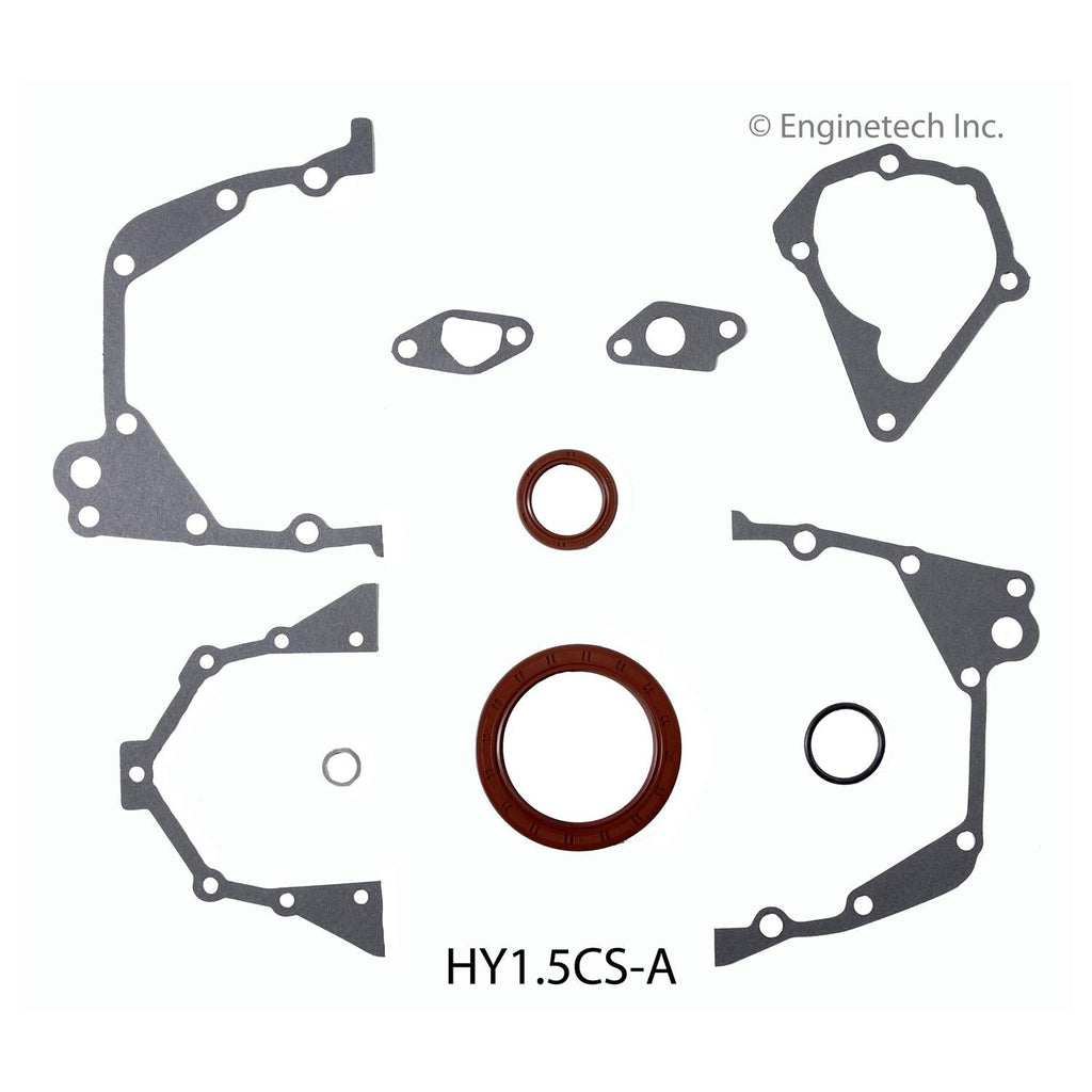 Enginetech Engine Full Gasket Set for Hyundai Scoupe and Accent - Part HY1.5K-2