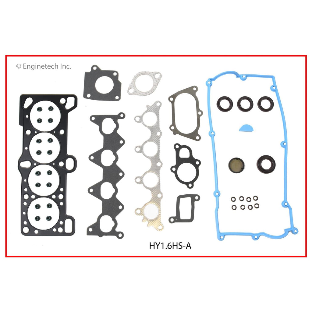 Enginetech HY1.6HS-AWB Engine Cylinder Head Gasket Set for Hyundai Accent and Trucks