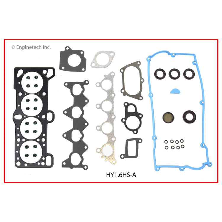 Enginetech HY1.6HS-AWB Engine Cylinder Head Gasket Set for Hyundai Accent and Trucks