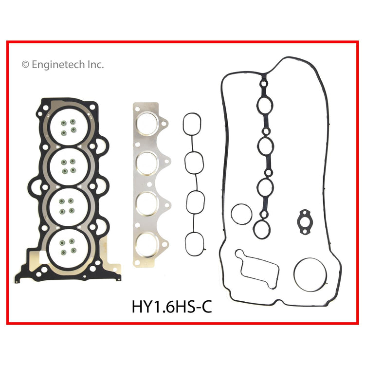 Enginetech Engine Full Gasket Set for Hyundai and Kia Vehicles (Part #HY1.6K-1)