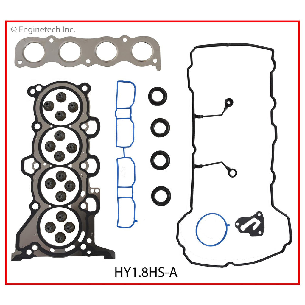 Enginetech HY1.8HS-A Engine Cylinder Head Gasket Set for Hyundai and Kia Vehicles
