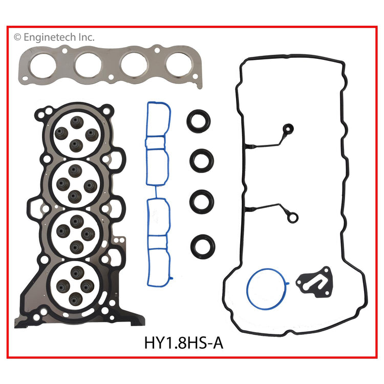 Enginetech HY1.8HS-A Engine Cylinder Head Gasket Set for Hyundai and Kia Vehicles