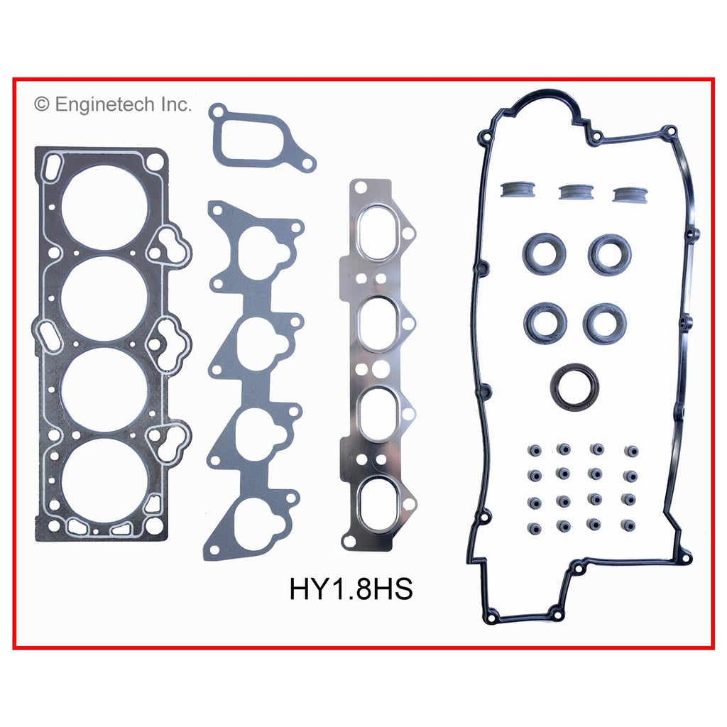 Enginetech Engine Full Gasket Set for Hyundai Elantra and Tiburon - Part HY1.8K-1
