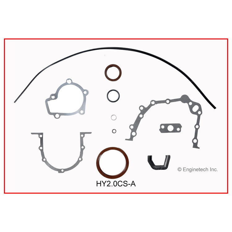 Enginetech HY2.0CS-A Engine Lower End Gasket Set for Hyundai and Kia Vehicles