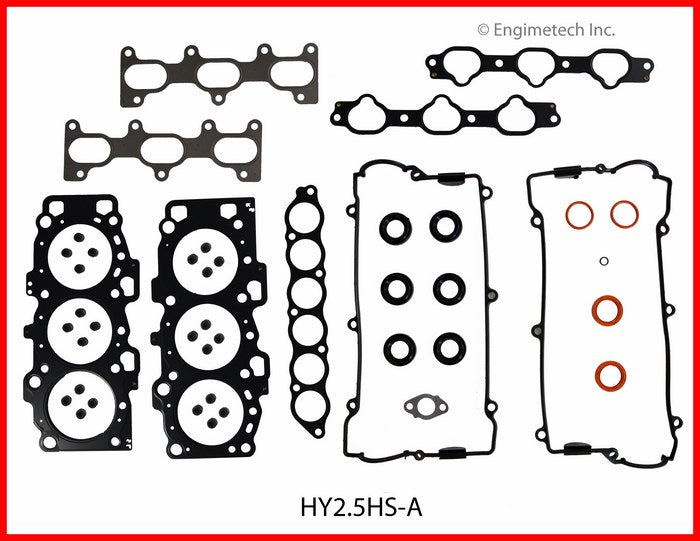Enginetech Hyundai HY2.5HS-A Engine Cylinder Head Gasket Set for Hyundai Sonata (1999-2001)