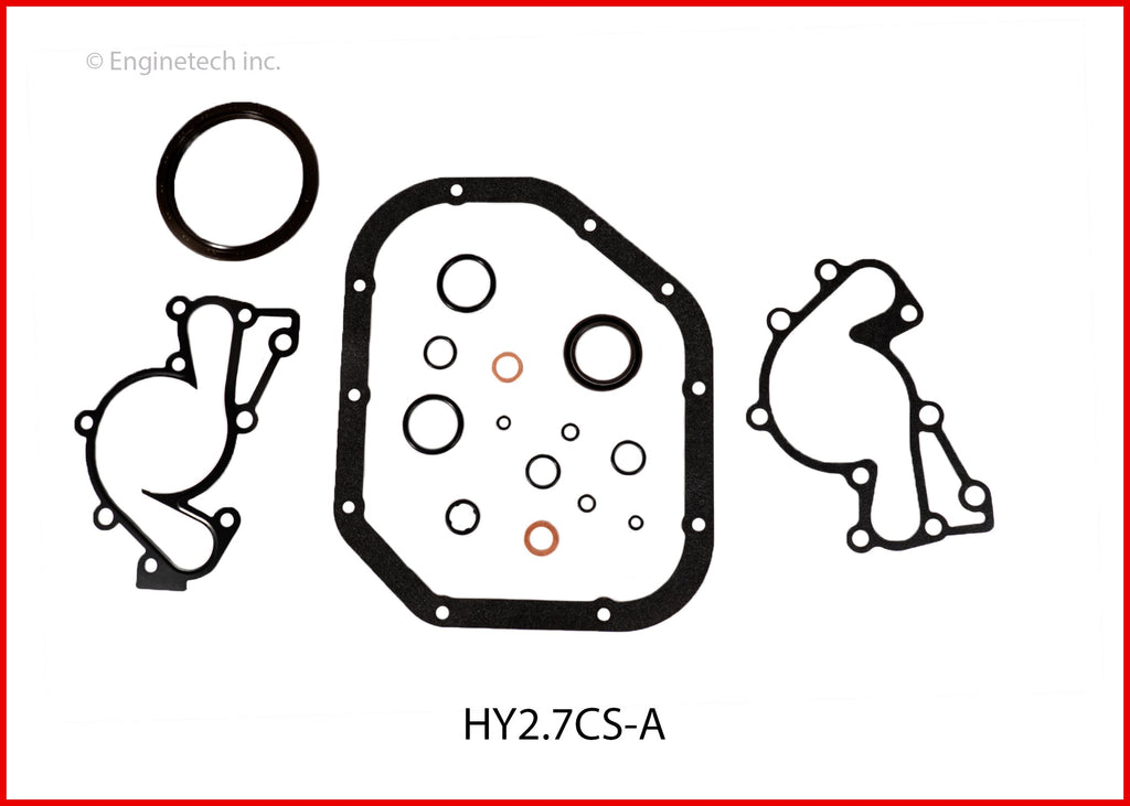 Enginetech HY2.7CS-A Engine Lower End Gasket Set for Hyundai and Kia Vehicles