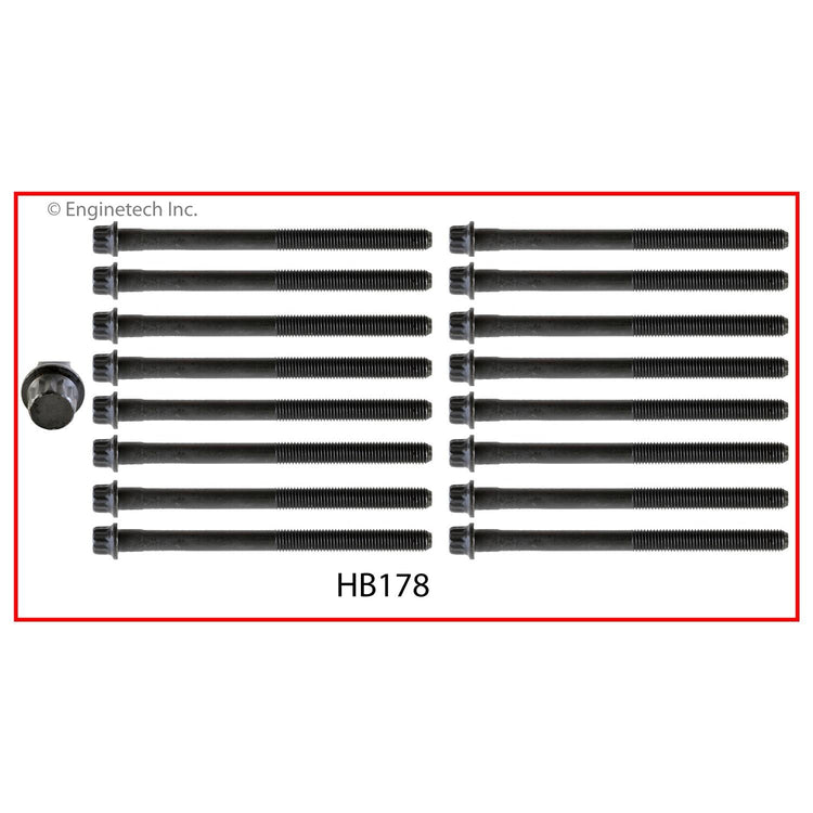 Enginetech Hyundai Engine Cylinder Head Gasket Set with Head Bolts - Fits 2001-2004 Hyundai Santa Fe, Sonata, Tiburon & Kia Optima