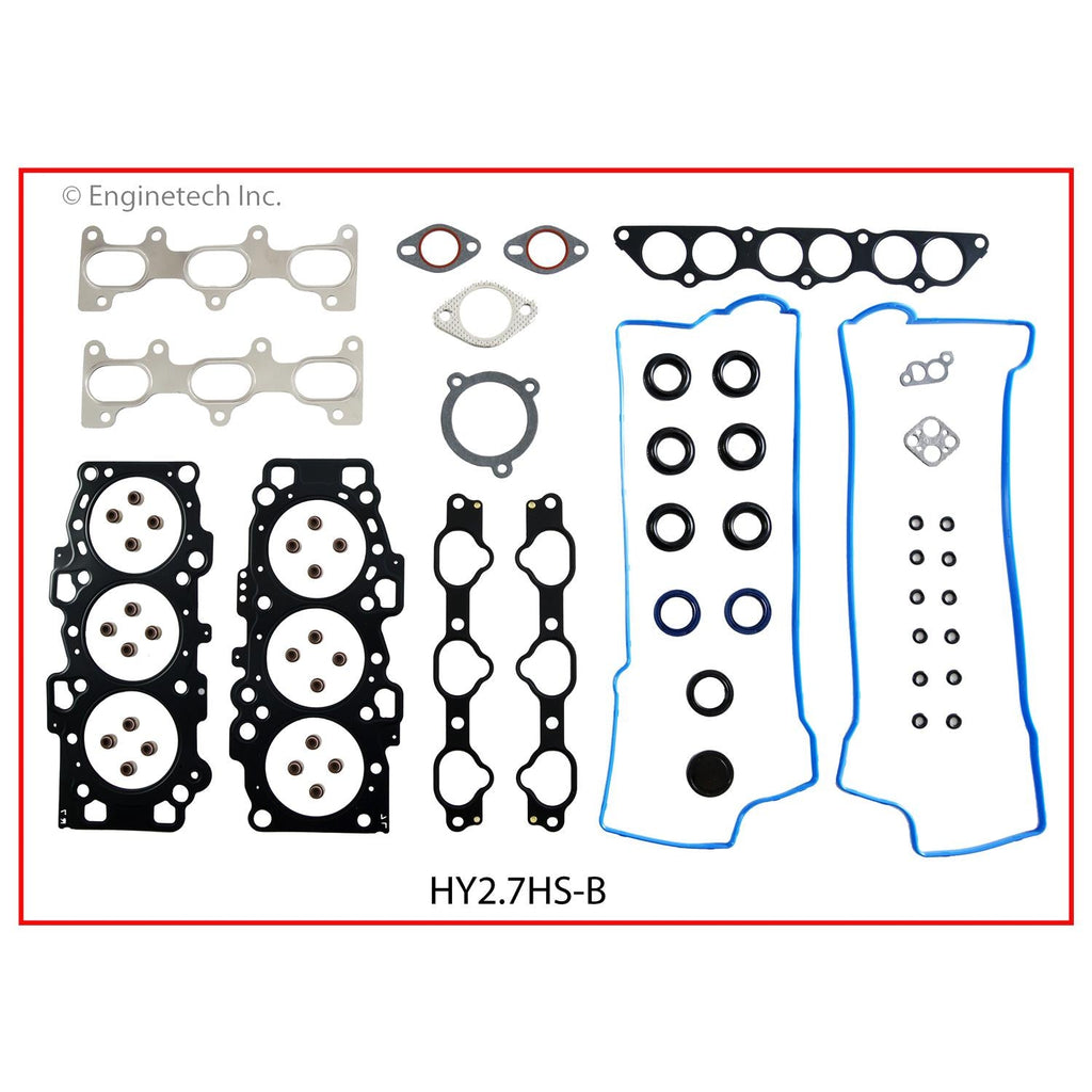 Enginetech Hyundai 2007-2008 Santa Fe Engine Cylinder Head Gasket Set (Part HY2.7HS-B)