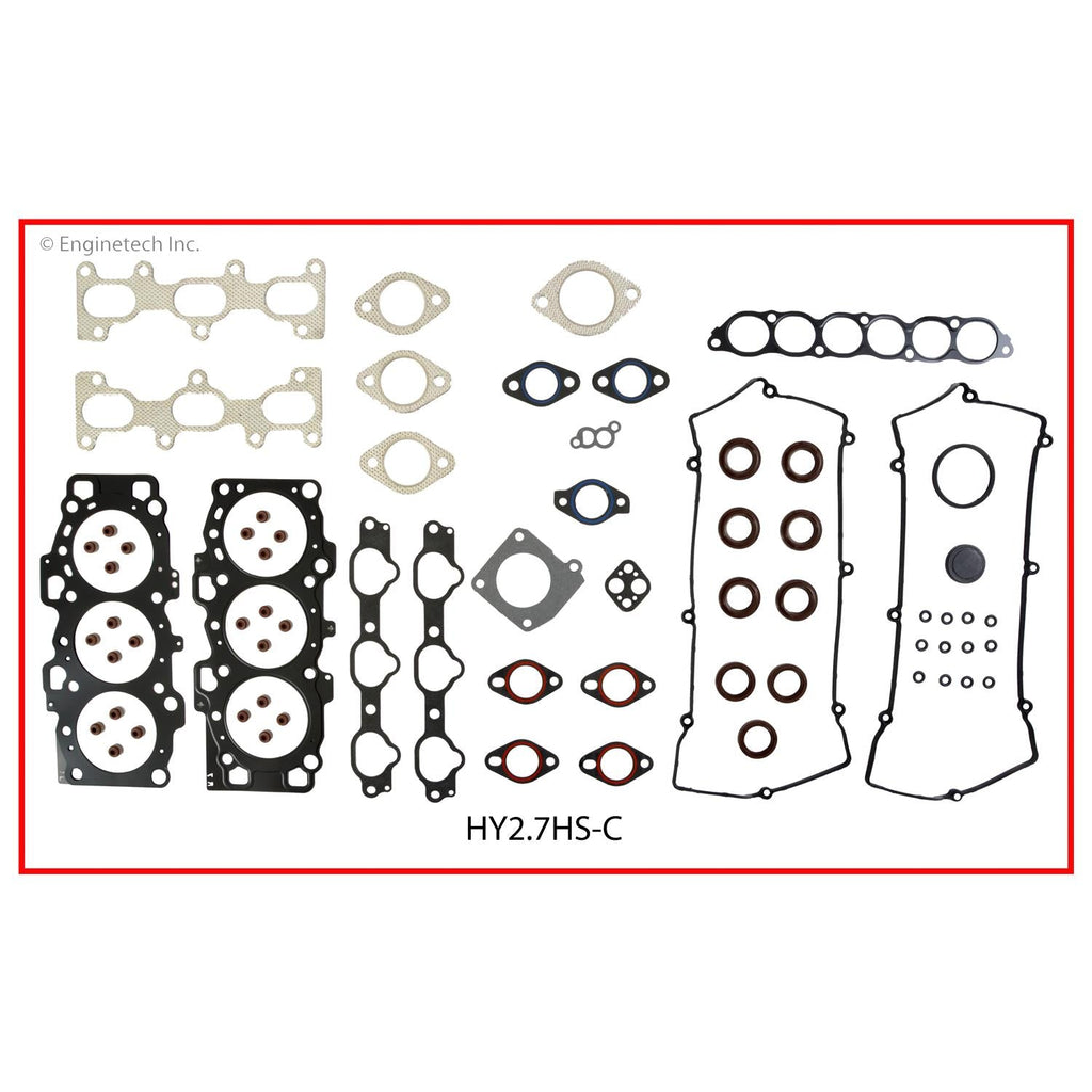 Enginetech HY2.7HS-C Engine Cylinder Head Gasket Set for Hyundai and Kia Vehicles