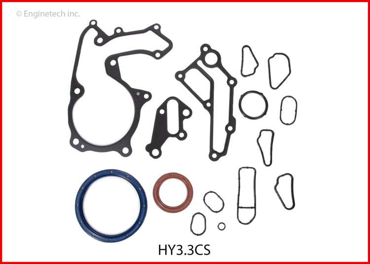 Enginetech HY3.3CS Engine Lower End Gasket Set for Hyundai and Kia Vehicles