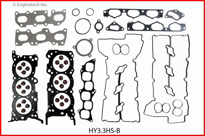 Enginetech HY3.3HS-B Engine Cylinder Head Gasket Set for Hyundai and Kia Vehicles