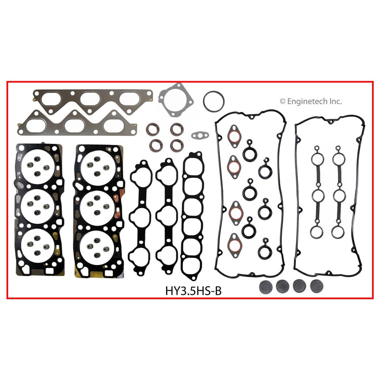 Enginetech HY3.5HS-BWB Engine Cylinder Head Gasket Set for Hyundai and Kia Vehicles