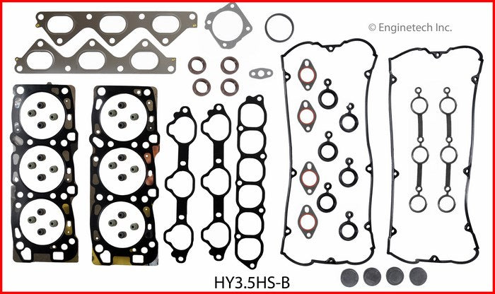 Enginetech HY3.5HS-B Engine Cylinder Head Gasket Set for Hyundai and Kia Vehicles
