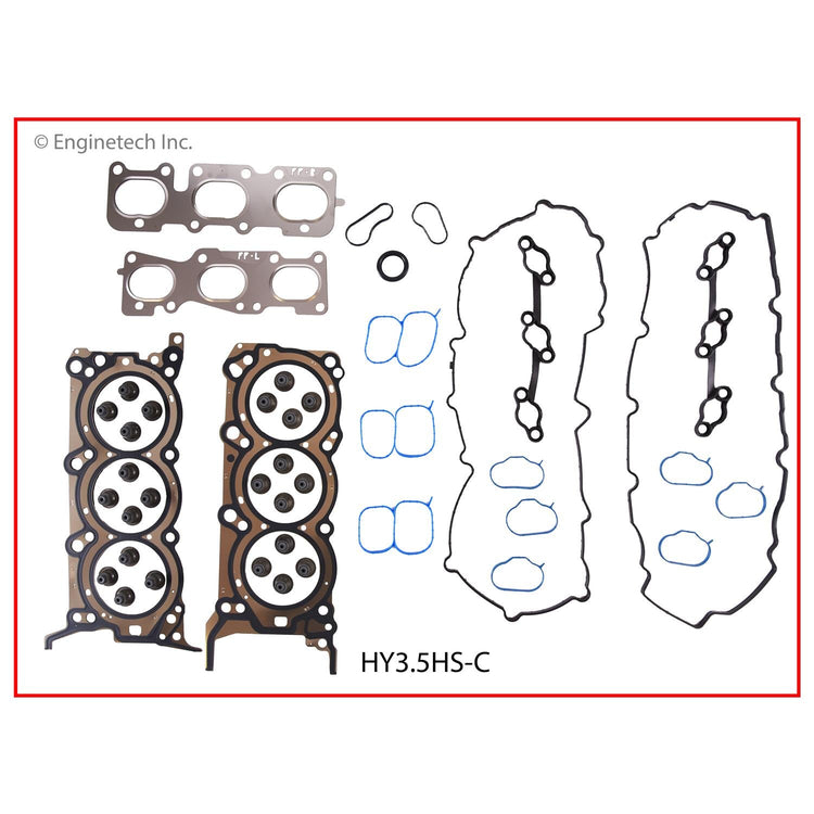 Enginetech Hyundai Engine Cylinder Head Gasket Set with Head Bolts for Kia Sorento and Sedona 2011