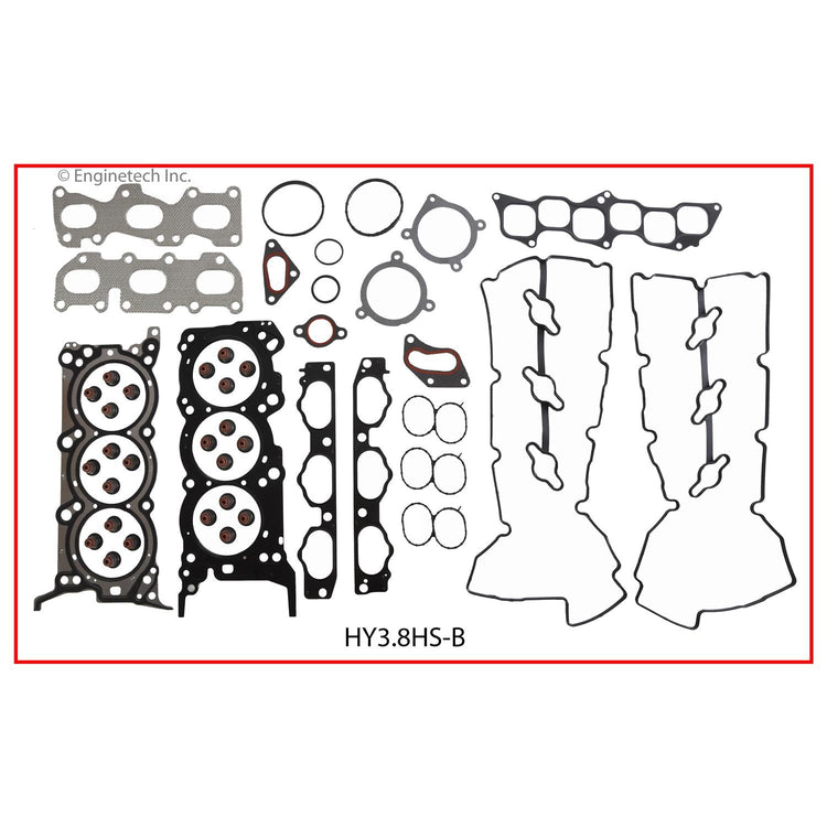 Enginetech Hyundai HY3.8K-2 Engine Full Gasket Set for 2009 Kia Borrego