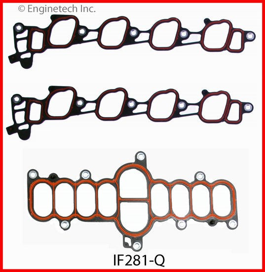 Enginetech IF281-Q Engine Intake Manifold Gasket for Ford Cars and Trucks