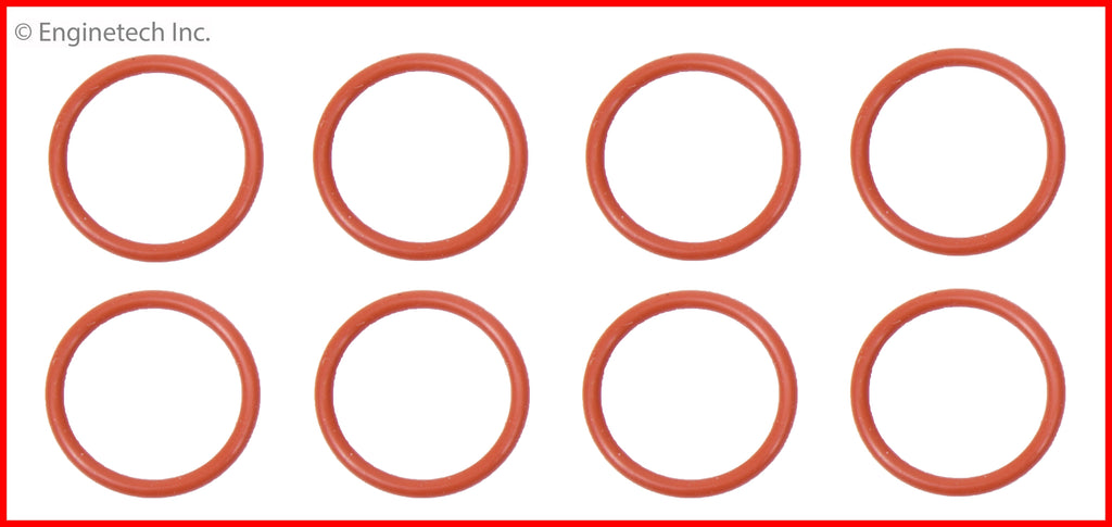 Enginetech INJ19R-8 Engine Injector Sleeve O-Ring Set for Chevrolet Silverado and GMC Sierra