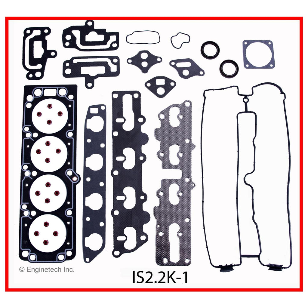 Enginetech Engine Full Gasket Set for Isuzu Cars and Trucks (Part Number: IS2.2K-1)