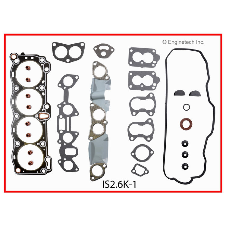Enginetech Engine Full Gasket Set for Isuzu Cars and Trucks (Part Number: IS2.6K-1)