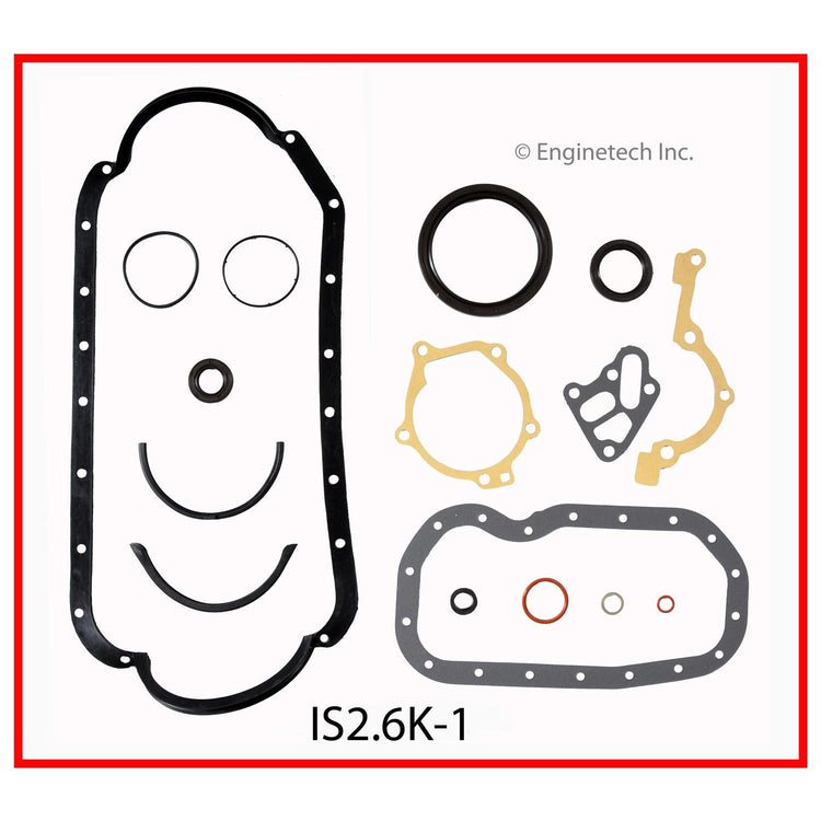 Enginetech Engine Full Gasket Set for Isuzu Cars and Trucks (Part Number: IS2.6K-1)