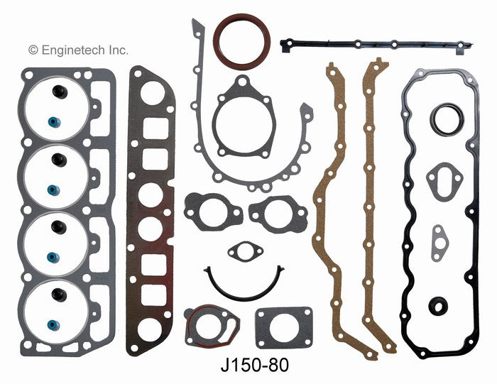 Enginetech J150-80 Engine Full Gasket Set for Jeep CJ7, Cherokee, Scrambler, Wagoneer