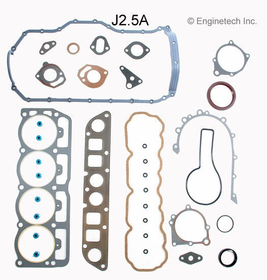 Enginetech J2.5-A Engine Full Gasket Set for Jeep Cherokee, Comanche, and Wrangler