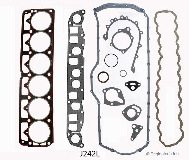 Enginetech J242L Rebuilders Engine Full Gasket Set for Jeep Cherokee, Grand Cherokee, and Wrangler
