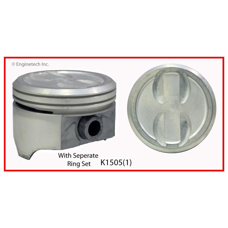Enginetech K1505(1)STD Engine Single Piston Kit with Separate Ring Stack