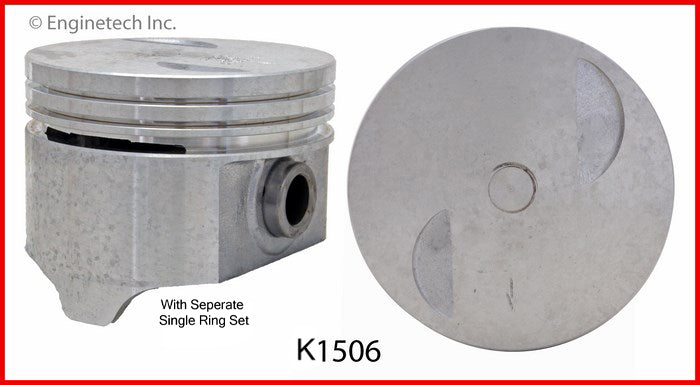 Enginetech K1506(4)030 Engine Piston Kit with Full Ring Stack for Classic Ford and Mercury Models