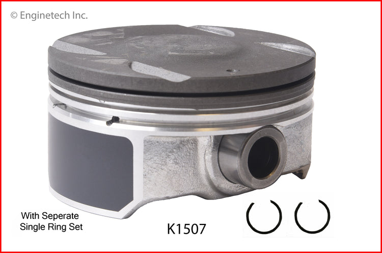 Enginetech K1507(4)P.50 Engine Piston Kit with Full Ring Stack for Chevrolet Cruze & Sonic