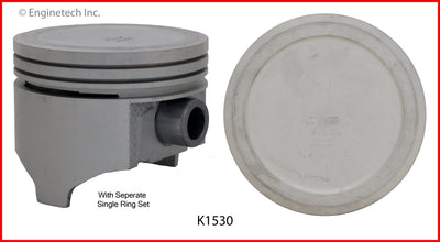 Enginetech K1530(8)PSTD Engine Piston Kit with Separate Full Ring Stack for Dodge and Chrysler Models