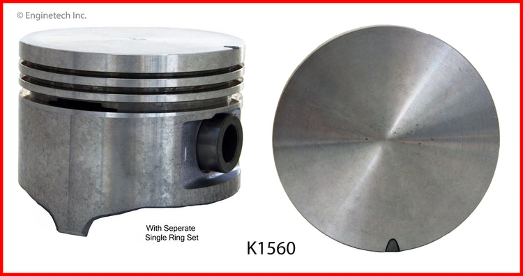Enginetech K1560(6)P030 Engine Piston Kit with Separate Full Ring Stack for Ford and Mercury Models