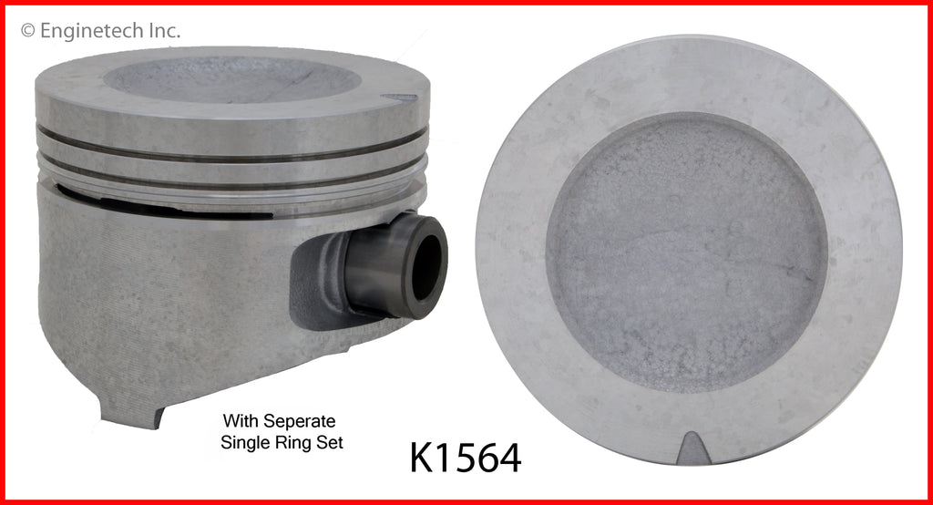 Enginetech K1564(6)PSTD Engine Piston Kit with Separate Full Ring Stack for Ford Bronco II and Ranger