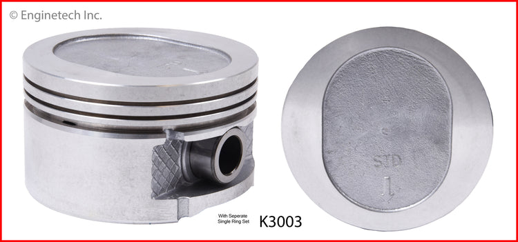 Enginetech K3003(6)P.75 Engine Piston Kit with Separate Full Ring Stack for Chrysler Models