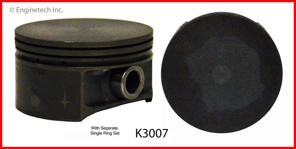 Enginetech K3007(6)P.75 Engine Piston Kit with Separate Full Ring Stack for Chrysler Vehicles