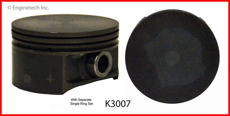 Enginetech K3007(6)PSTD Engine Piston Kit with Full Ring Stack for Chrysler Models