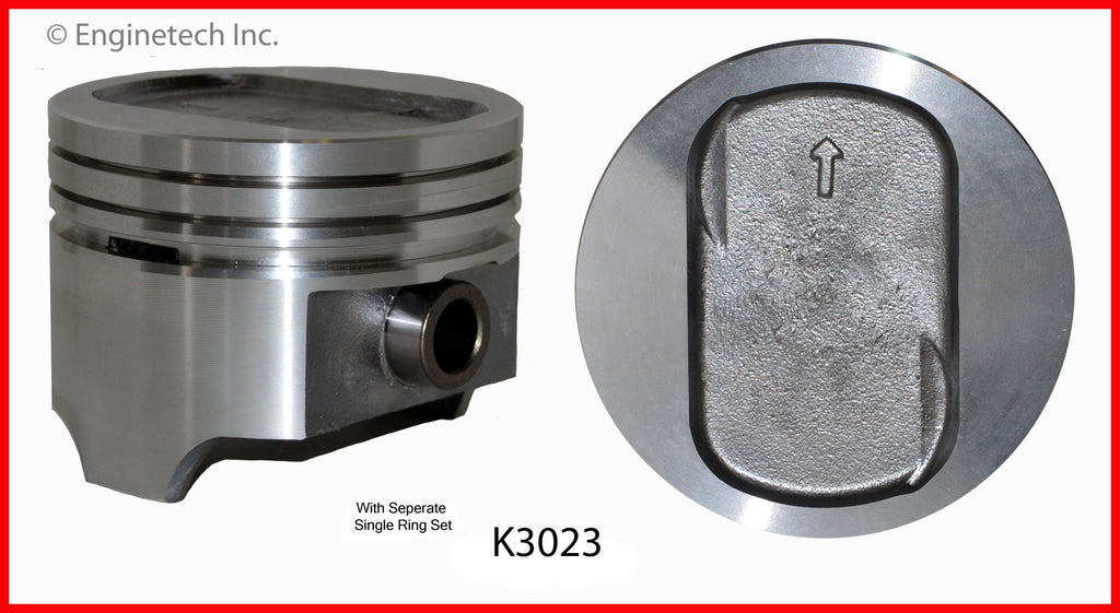 Enginetech K3023(8)060 Engine Piston Kit with Full Ring Stack for Ford Vehicles
