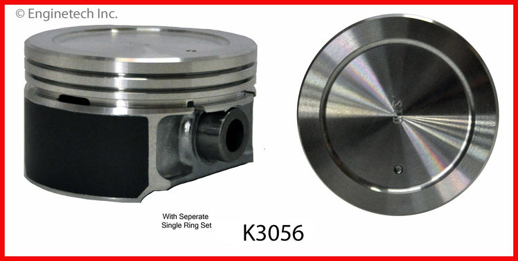 Enginetech K3056(4)P.75 Engine Piston Kit with Separate Full Ring Stack for Isuzu and Chevrolet Models