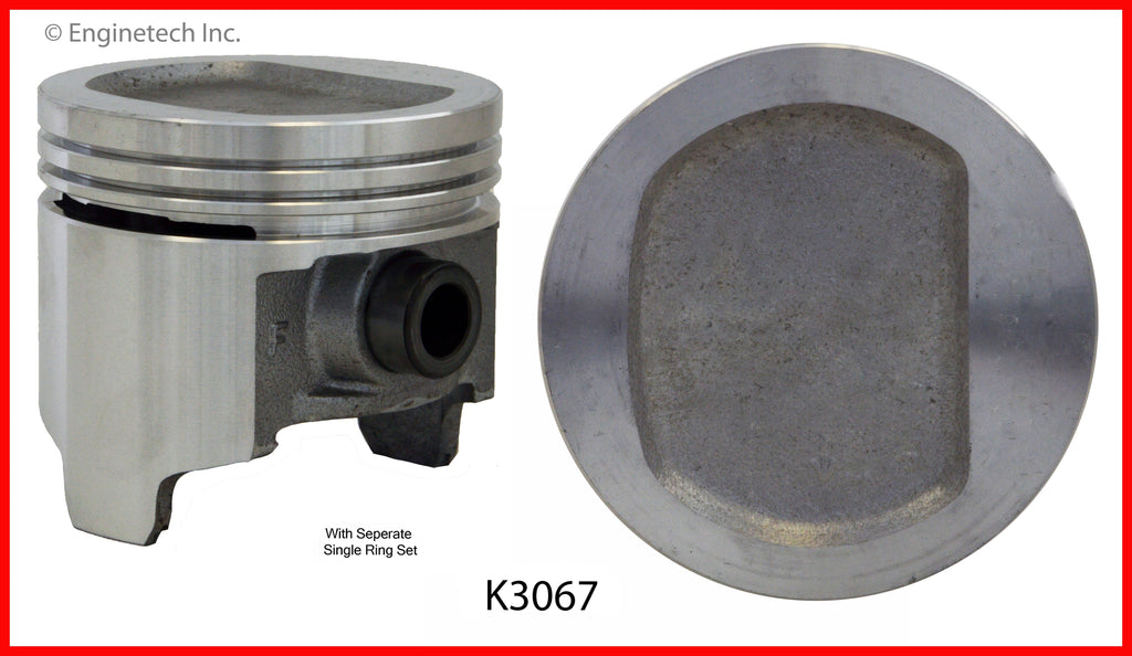 Enginetech K3067(6)060 Engine Piston Kit with Separate Full Ring Stack for Jeep Models