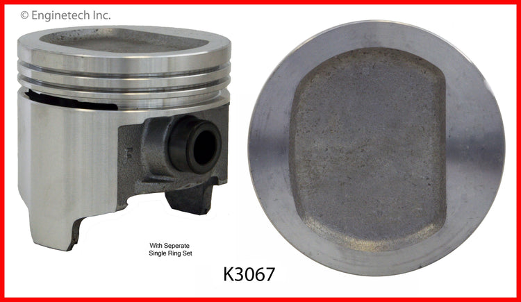 Enginetech K3067(6)040 Engine Piston Kit with Separate Full Ring Stack for Jeep Models