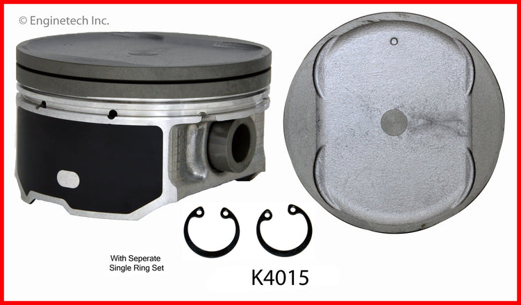 Enginetech K4015(6)P.50 Engine Piston Kit with Full Ring Stack for Nissan and Suzuki Vehicles