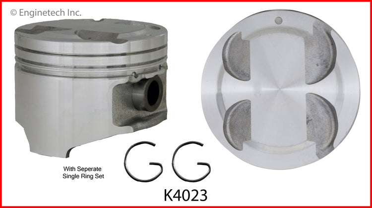 Enginetech K4023(4)P.50 Engine Piston Kit with Full Ring Stack for Mazda Miata