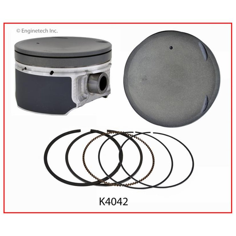 Enginetech K4042(4).50 Engine Piston Kit with Separate Full Ring Stack for Nissan Vehicles