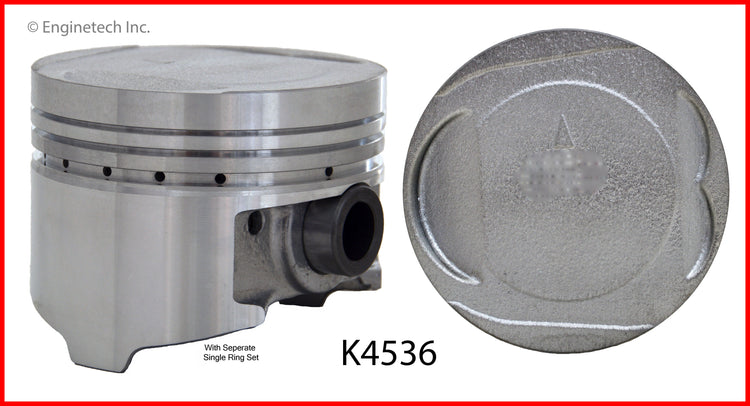 Enginetech K4536(4)P.50 Engine Piston Kit with Full Ring Stack for Mitsubishi Mighty Max
