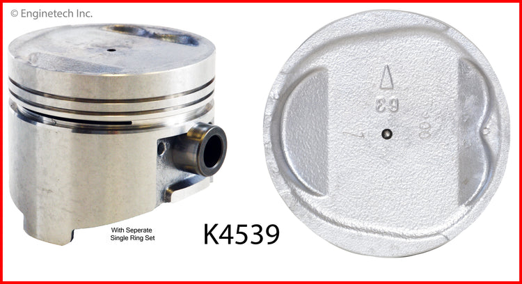 Enginetech K4539(4)P.50 Engine Piston Kit with Full Ring Stack for Dodge and Plymouth Models