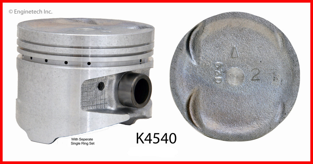 Enginetech K4540(4)P.50 Engine Piston Kit with Full Ring Stack for Mitsubishi Galant