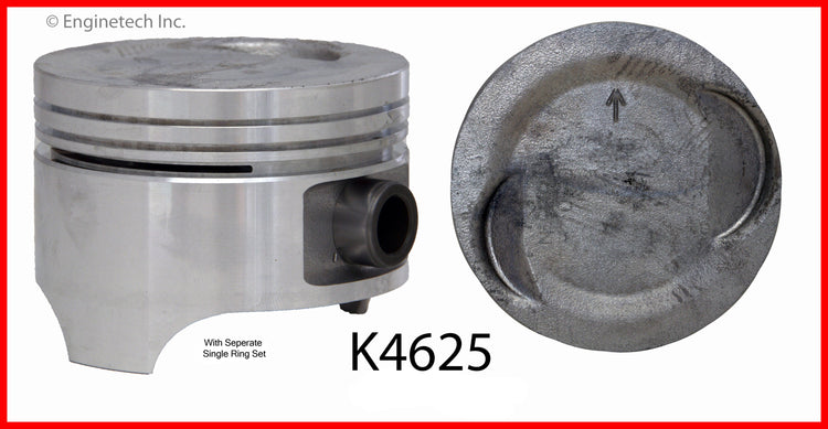 Enginetech K4625(4)P.50 Engine Piston Kit with Full Ring Stack for Suzuki Samurai and Sidekick