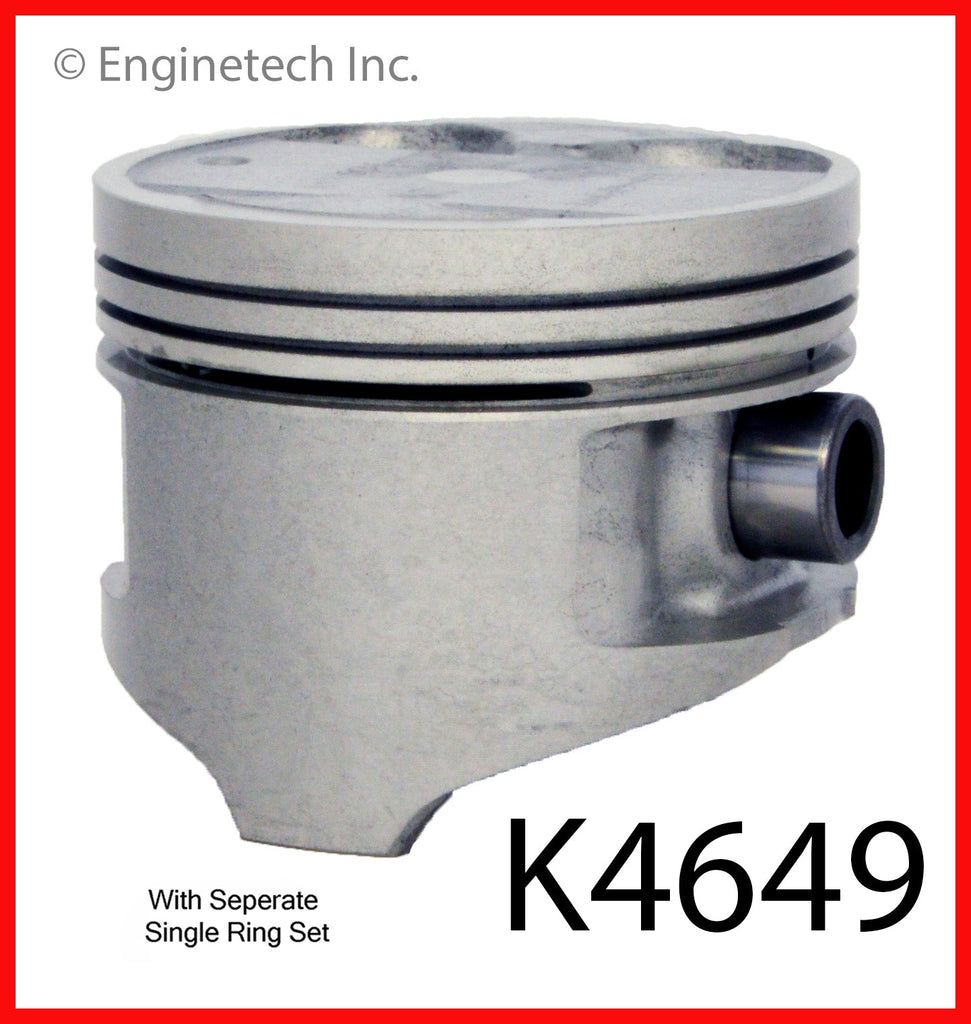 Enginetech K4649(4)PSTD Engine Piston Kit for Toyota Corolla and MR2